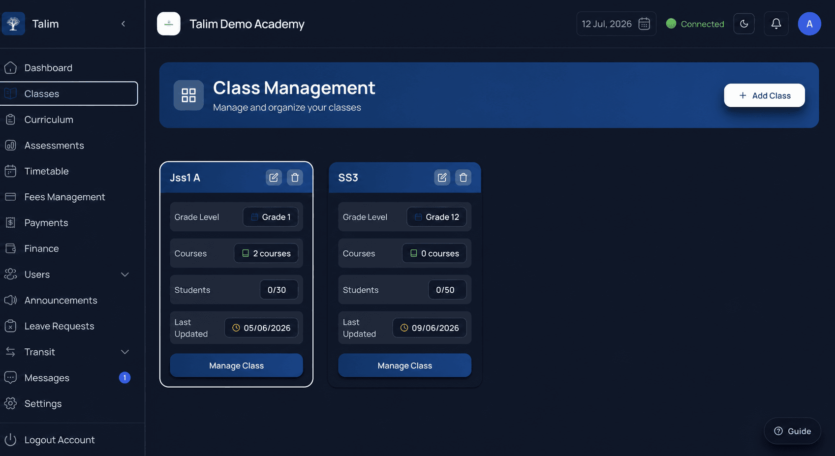 Streamline school operations in Talim